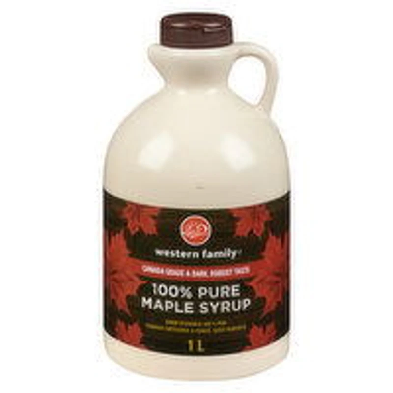 Western Family - 100% Pure Maple Syrup Dark, 1 Litre
