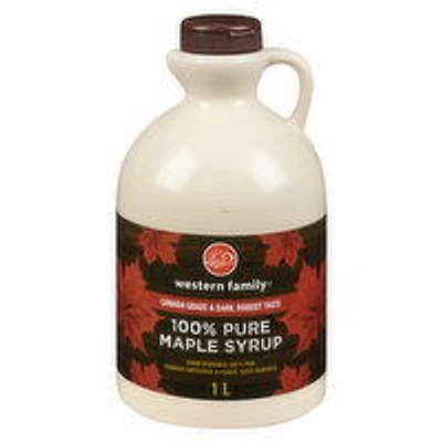 Western Family - 100% Pure Maple Syrup Dark, 1 Litre