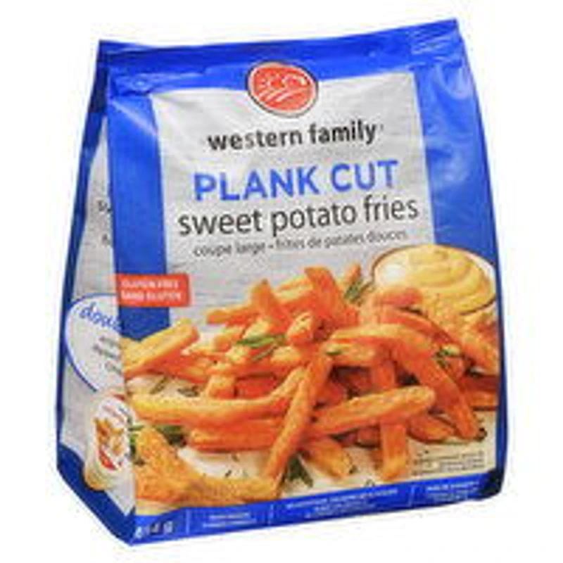 Western Family - Plank Cut Sweet Potato Fries, 454 Gram