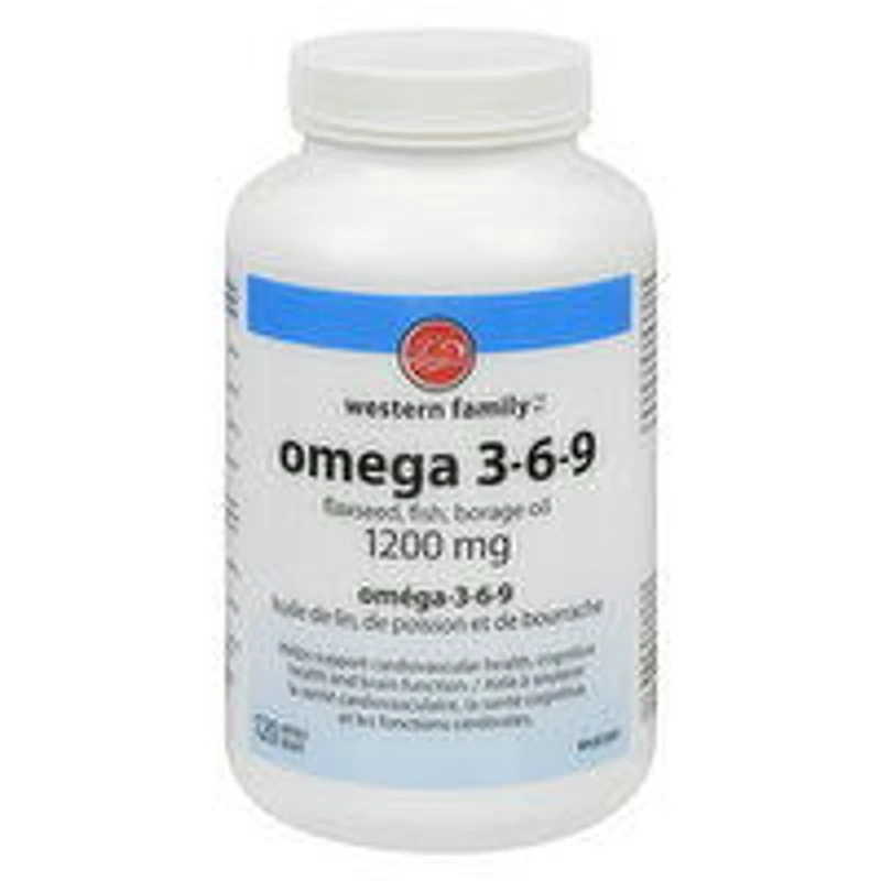 Western Family - Omega 3-6-9 1200mg, 180 Each