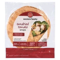Western Family - Sundried Tomato Large Tortilla Wraps, 8 Pack, 568 Gram