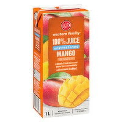 Western Family - Mango Juice Unsweetened, 1 Litre
