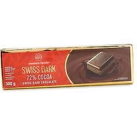 Western Family - Swiss Dark Chocolate Bar 72% Cocoa, 300 Gram