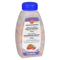 Western Family - Calcium Antacid Extra Strength - Assorted Berries, 100 Each