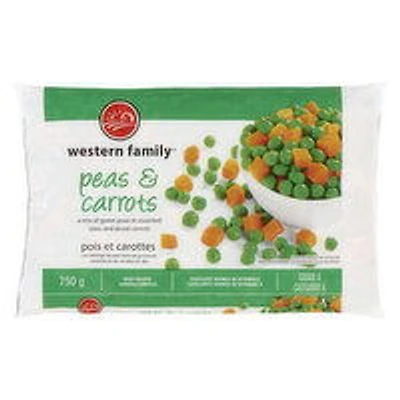 Western Family - Frozen Vegetables - Peas & Carrots, 750 Gram