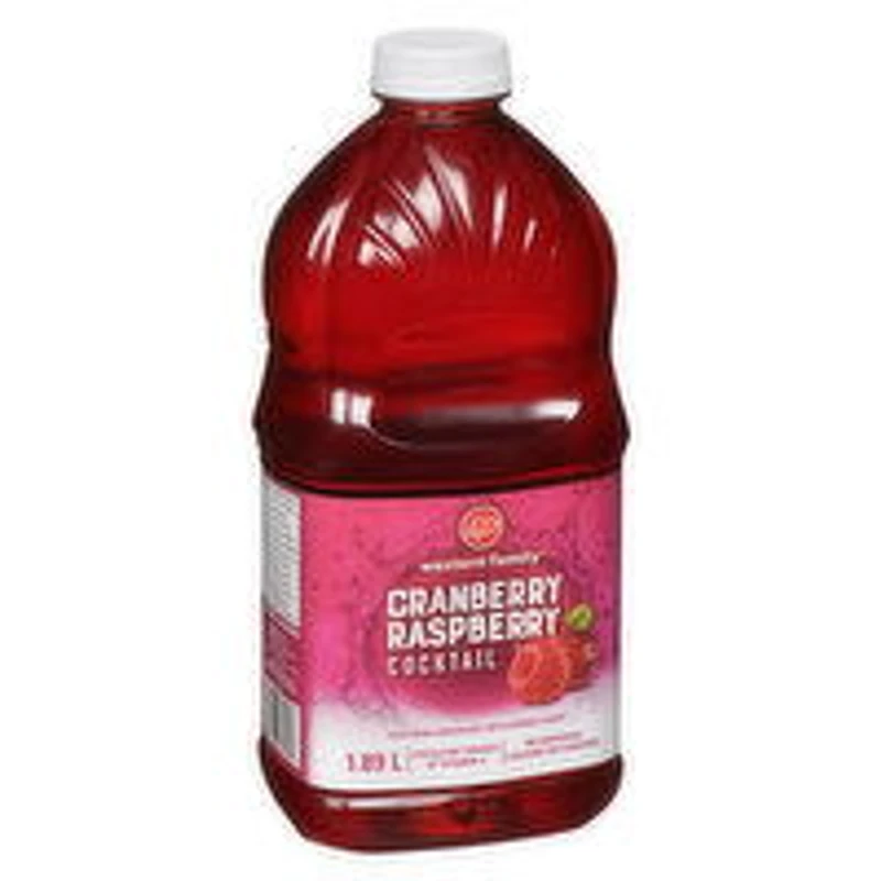 Western Family - Cranberry Raspberry Cocktail Juice, 1.89 Litre