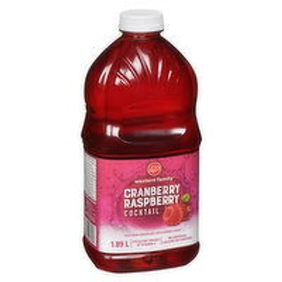 Western Family - Cranberry Raspberry Cocktail Juice, 1.89 Litre