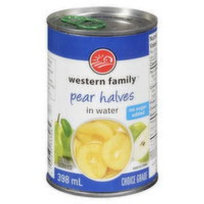 Western Family - Pear Halves in Water, 398 Millilitre