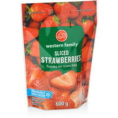 Western Family - Sliced Strawberries, 600 Gram