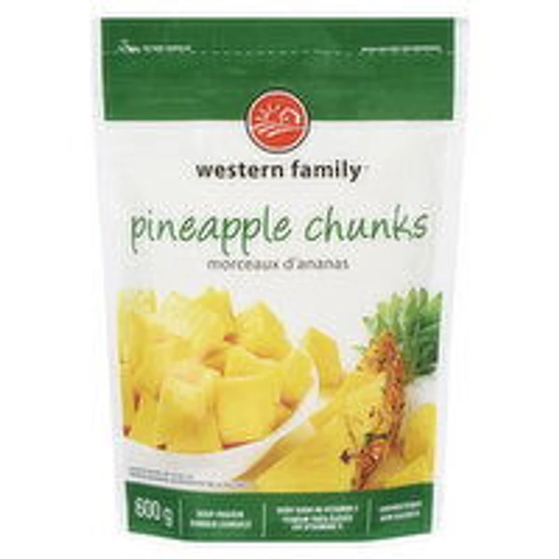 Western Family - Pineapple Chunks, 600 Gram