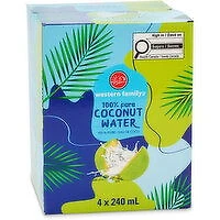 Western Family - Pure Coconut Water 100%, 4 Each
