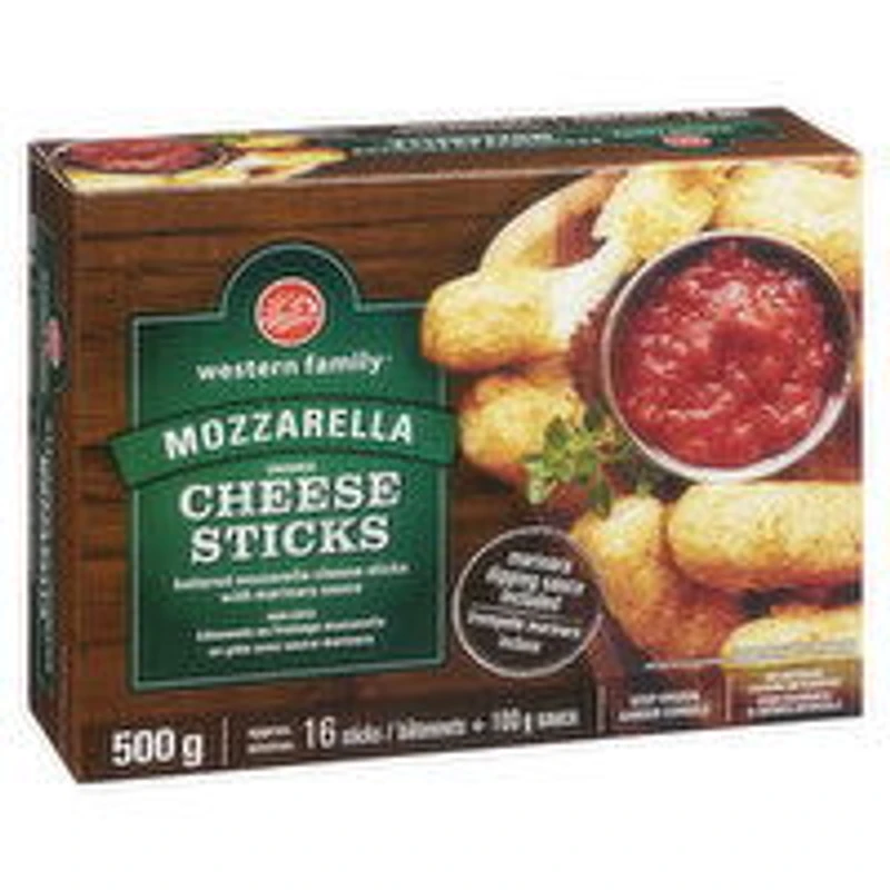 Western Family - Mozzarella Cheese Sticks, 500 Gram
