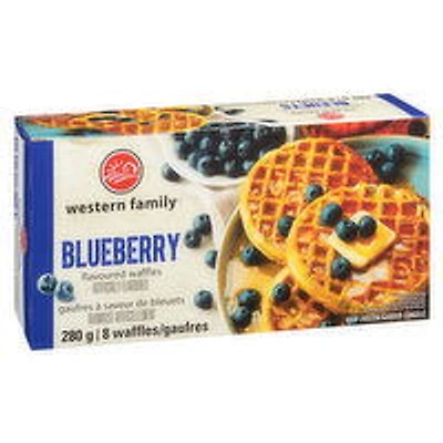 Western Family - Blueberry Waffles, 8 Each