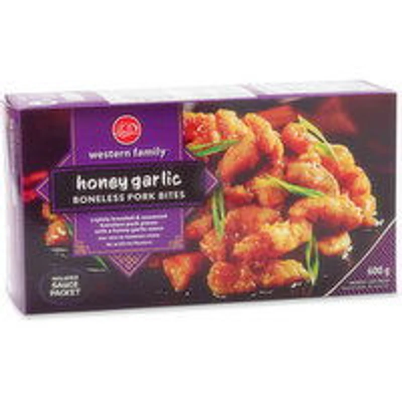 Western Family - Honey Garlic Pork Bites, 600 Gram