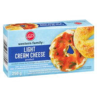 Western Family - Light Cream Cheese Brick, 250 Gram