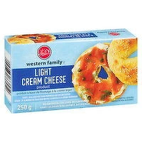 Western Family - Light Cream Cheese Brick, 250 Gram