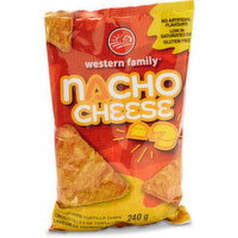 Western Family - Tortilla Chips - Nacho Cheese, 240 Gram