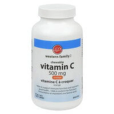 Western Family - Vitamin C Tangy Orange 500mg, 100 Each