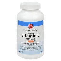 Western Family - Vitamin C Tangy Orange 500mg, 100 Each