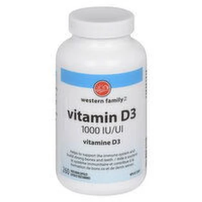 Western Family - WF Vitamin D 1000IU Capsule, 260 Each