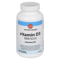 Western Family - WF Vitamin D 1000 IU Tablets, 260 Each