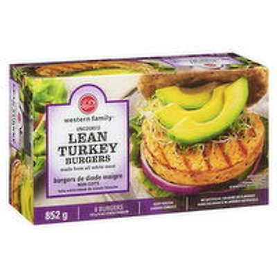 Western Family - Lean Turkey Burgers, 6 Each