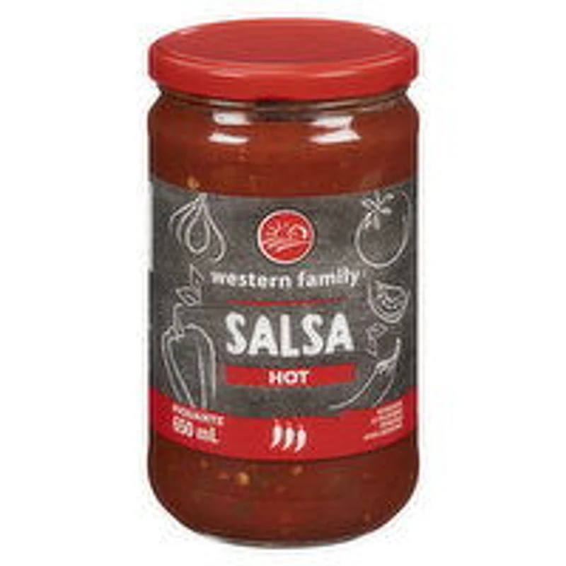 Western Family - Hot Salsa, 650 Millilitre