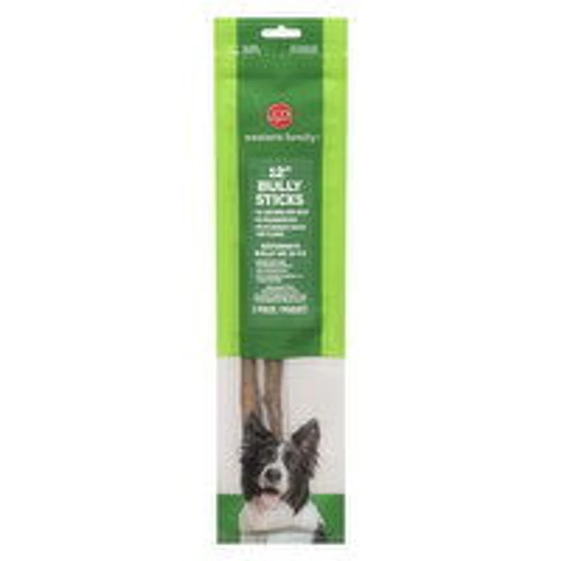 Western Family - Dog Treats - Natural 12" Bully Chew Sticks, 2 Each