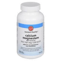 Western Family - Calcium Magnesium with Vitamin D3, 200 Each