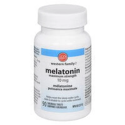 Western Family - Melatonin Maximum Strength Sublingual, 90 Each