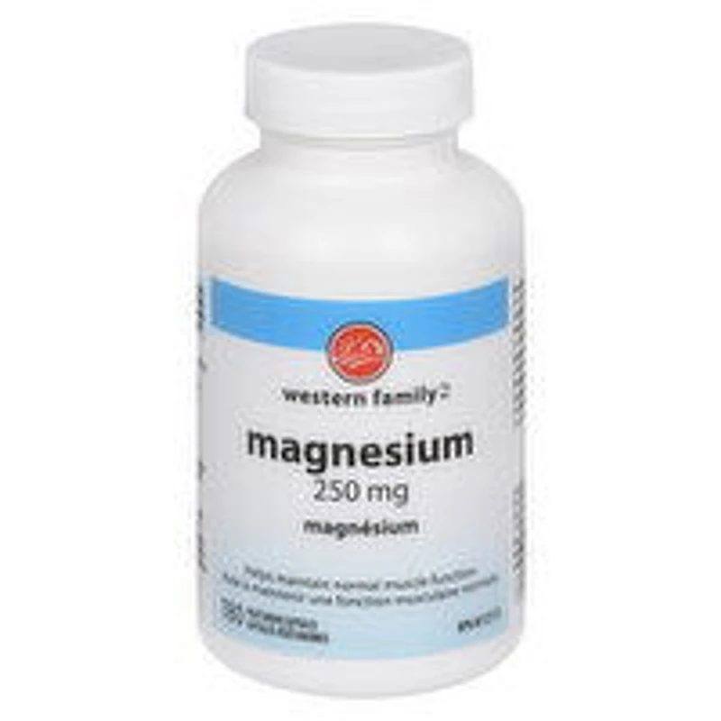 Western Family - Magnesium 250mg, 180 Each