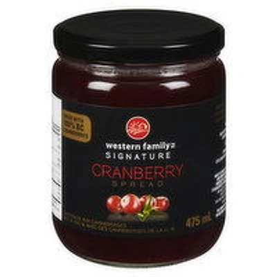 Western Family - Signature Cranberry Spread, 475 Millilitre