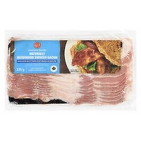 Western Family - Naturally Hardwood Smoked Bacon - 43% Less Salt, Sliced, 375 Gram