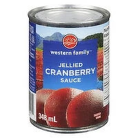 Western Family - Jellied Cranberry Sauce, 348 Millilitre