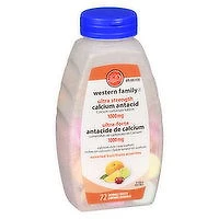 Western Family - Ultra Strength Calcium Antacid - Assorted Berries, 72 Each