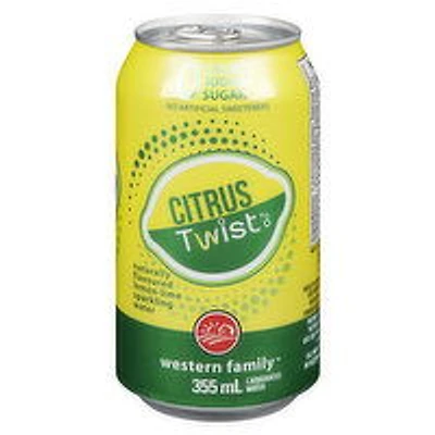Western Family - Citrus Twist Sparkling Water, 355 Millilitre