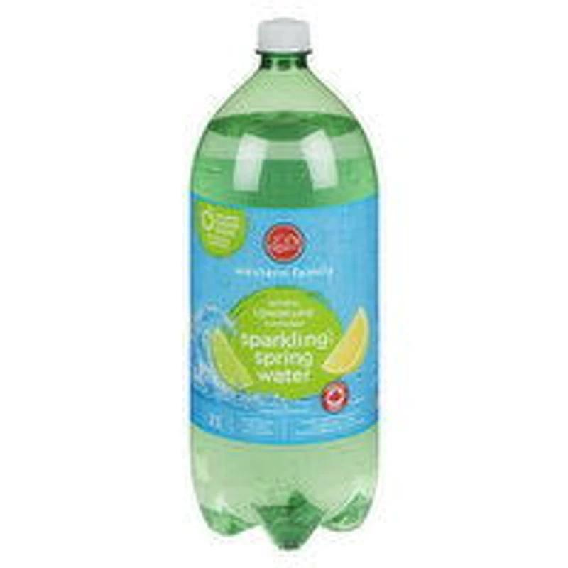 Western Family - Lemon Lime Sparkling Water, 2 Litre