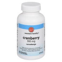 Western Family - Cranberry 500mg Capsules, 80 Each