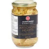 Western Family - Signature Marinated Quartered Artichoke Hearts - in Oil, 340 Millilitre