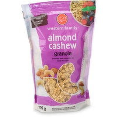 Western Family - Almond Cashew Granola, 600 Gram
