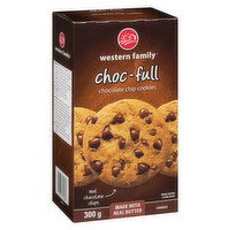 Western Family - Choc-Full Chocolate Chip Cookies, 300 Gram