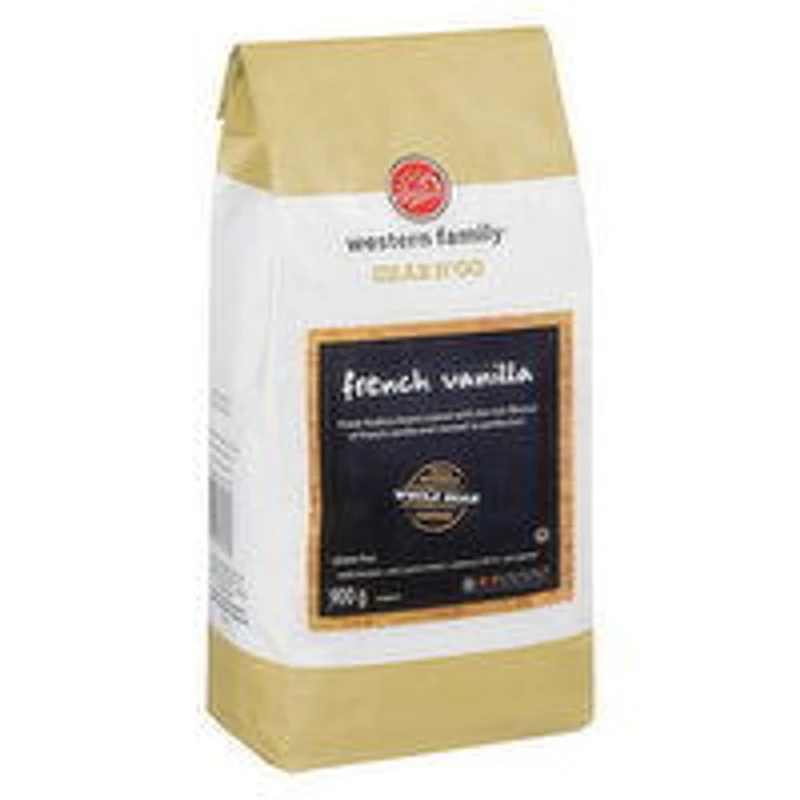 Western Family - Whole Bean Coffee, French Vanilla, 900 Gram