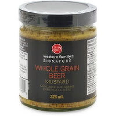 Western Family - Whole Grain Beer Mustard, 226 Millilitre