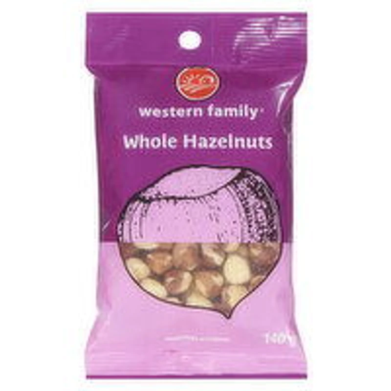 Western Family - Whole Hazelnuts, 140 Gram