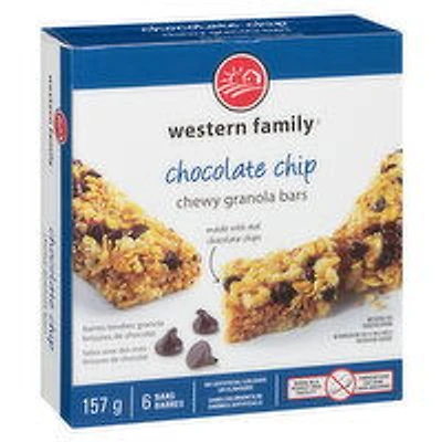 Western Family - Granola Bars - Chocolate Chip, 6 Each