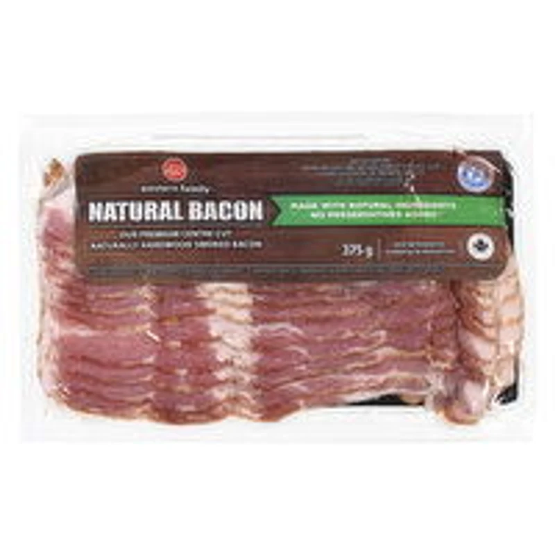Western Family - Natural Bacon Sliced, 375 Gram