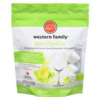 Western Family - Natural Dish Pouches - Lemon, 26 Each