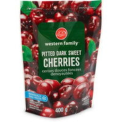 Western Family - Dark Sweet Pitted Cherries, 400 Gram