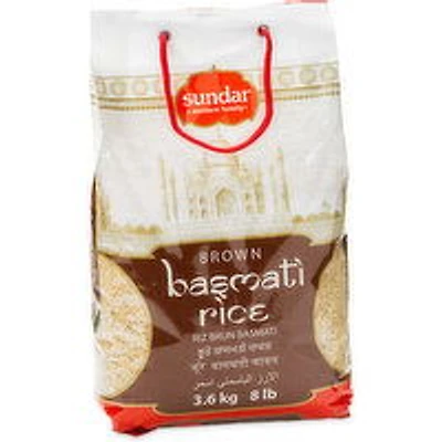Sundar - Brown Basmati Rice, 3.6 Kilogram
