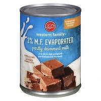 Western Family - Evaporated Partly Skimmed Milk 2% M.F., 354 Millilitre